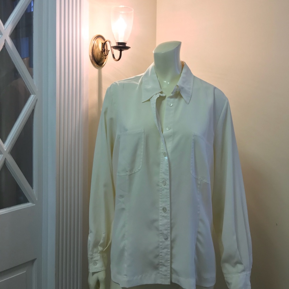 Off White Two Pocket Vintage Blouse